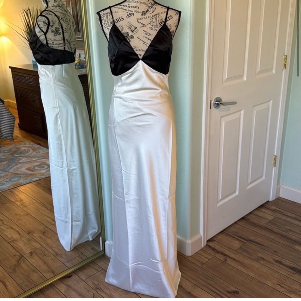 NWT Lyra Two-Toned Satin Dress